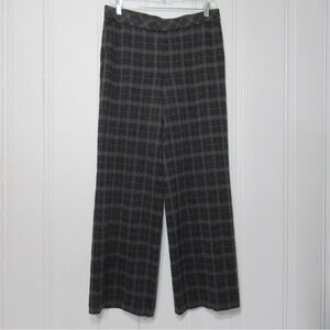 J. Jill Gray Plaid Ponte Full Leg Pants Size Small